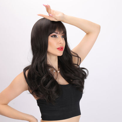 Lennon | Brown Wig | Deep Wave Wig | 24 inch Wig | SM226-2 | Apn Faith