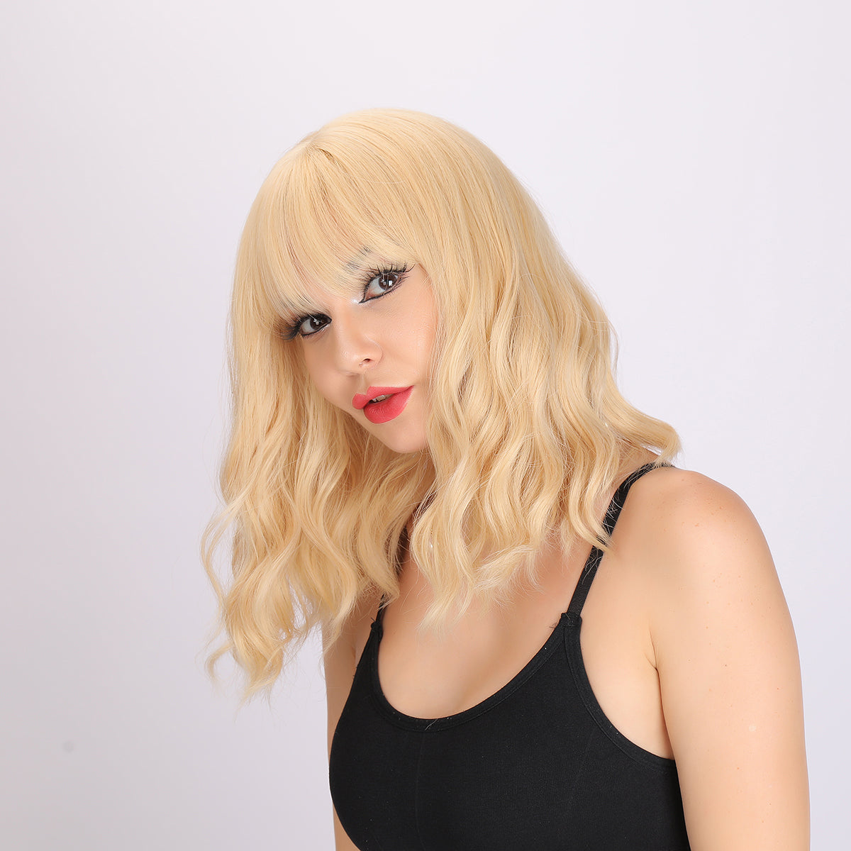 Brianna | Blonde Wig | Curly Bob Wig | 16 inch Wig | SM170-2 | Apn Faith