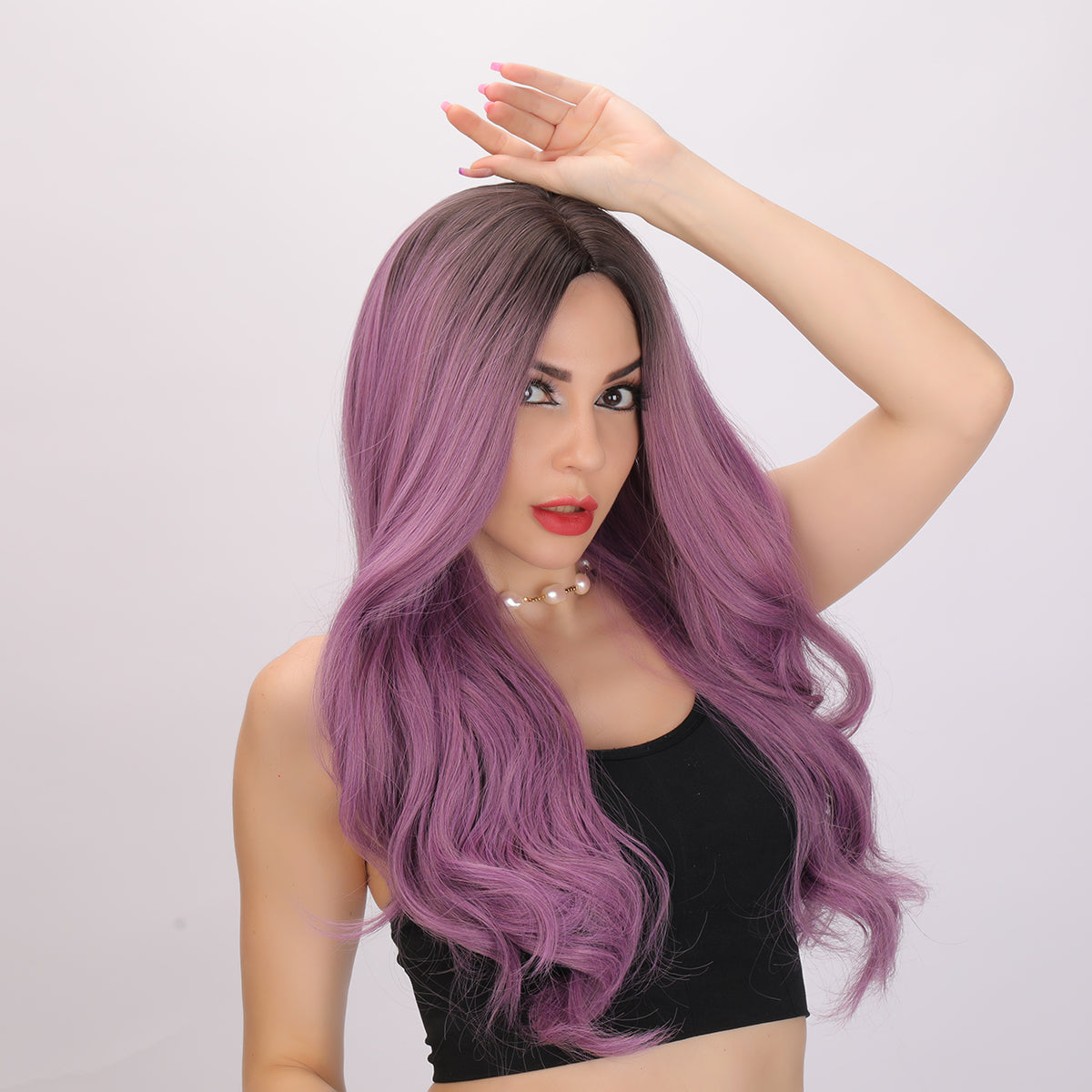 Iris | Purple Wig | Body Wave Wig | 28 inch Wig | SM5120 | Apn Popinrow