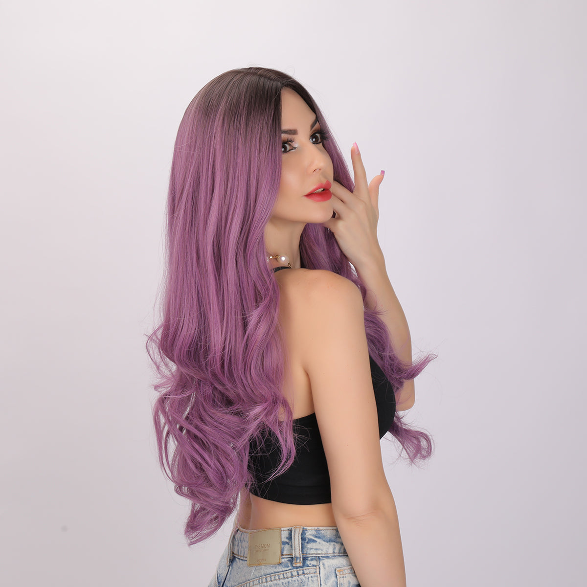 Iris | Purple Wig | Body Wave Wig | 28 inch Wig | SM5120 | Apn Popinrow