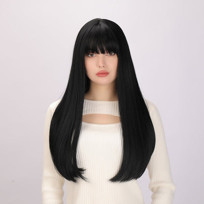 Myla | Black Wig | Straight Hair Wig | 24 inch Wig | SM257 | Apn Popinrow