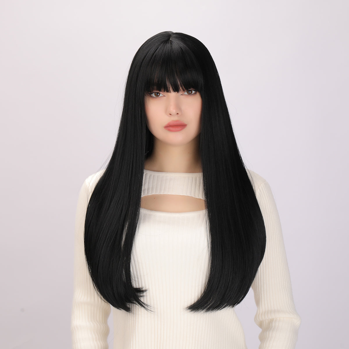 Myla | Black Wig | Straight Hair Wig | 24 inch Wig | SM257 | Apn Faith