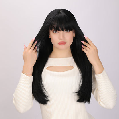 Myla | Black Wig | Straight Hair Wig | 24 inch Wig | SM257 | Apn Popinrow