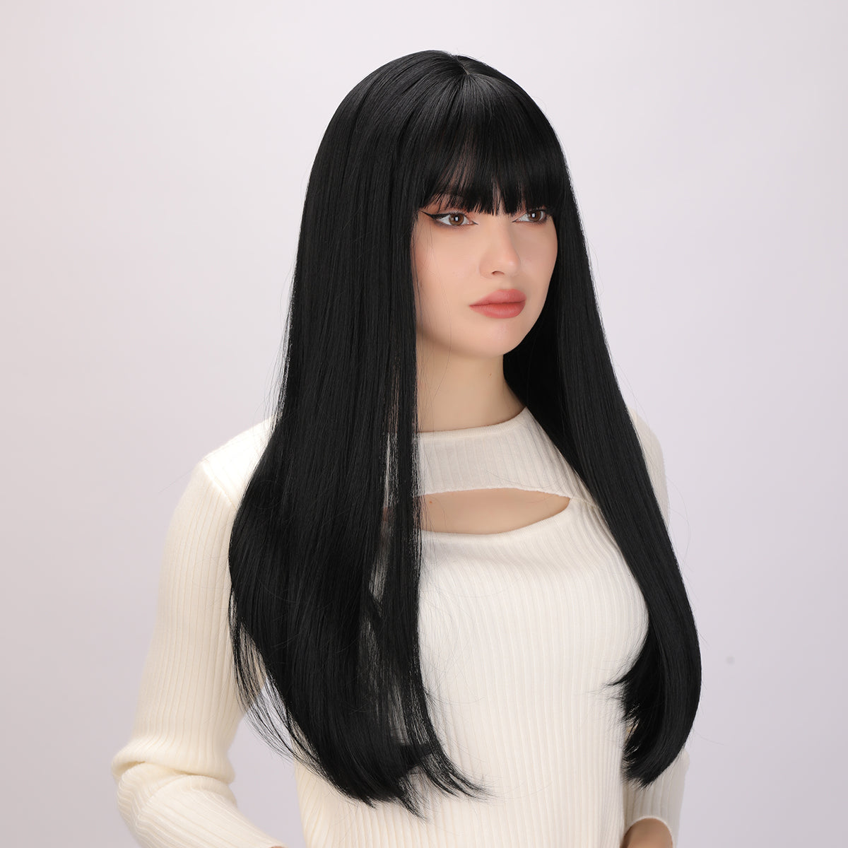 Myla | Black Wig | Straight Hair Wig | 24 inch Wig | SM257 | Apn Popinrow