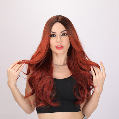 Ariella | Wine Red Gradient Wig | Loose Wave Wig | 26 inch Wig | SM5221 | Apn Faith