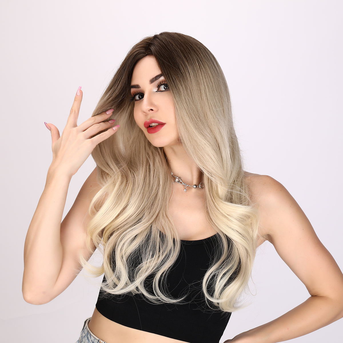 Alana | Blonde Gradient Wig | Loose Wave Wig | 26 inch Wig | SM456 | Apn Faith