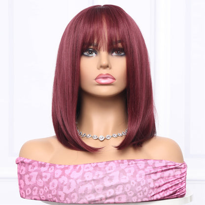 Red | Straight Bob | 14inch | Apn Prtheuscn1