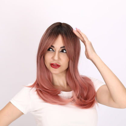 Ryleigh | Pink Gradient Wig | Loose Straight Bob Wig | 22 inch Wig | SM8055 | Apn Popinrow