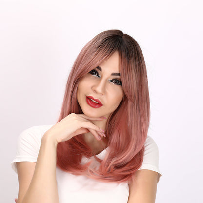 Ryleigh | Pink Gradient Wig | Loose Straight Bob Wig | 22 inch Wig | SM8055 | Apn Popinrow