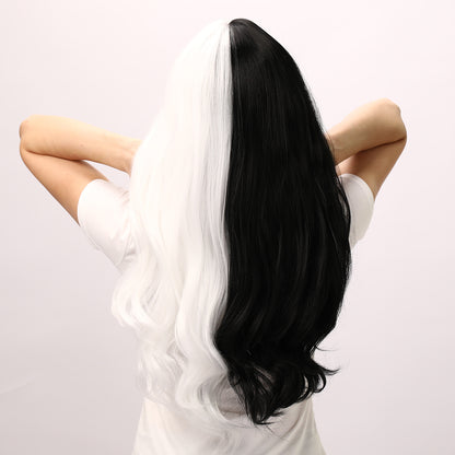 Tessa | Cosplay | Black and White Wig | Long Body Wave Wig | 26 Inch Wig | TM Pop