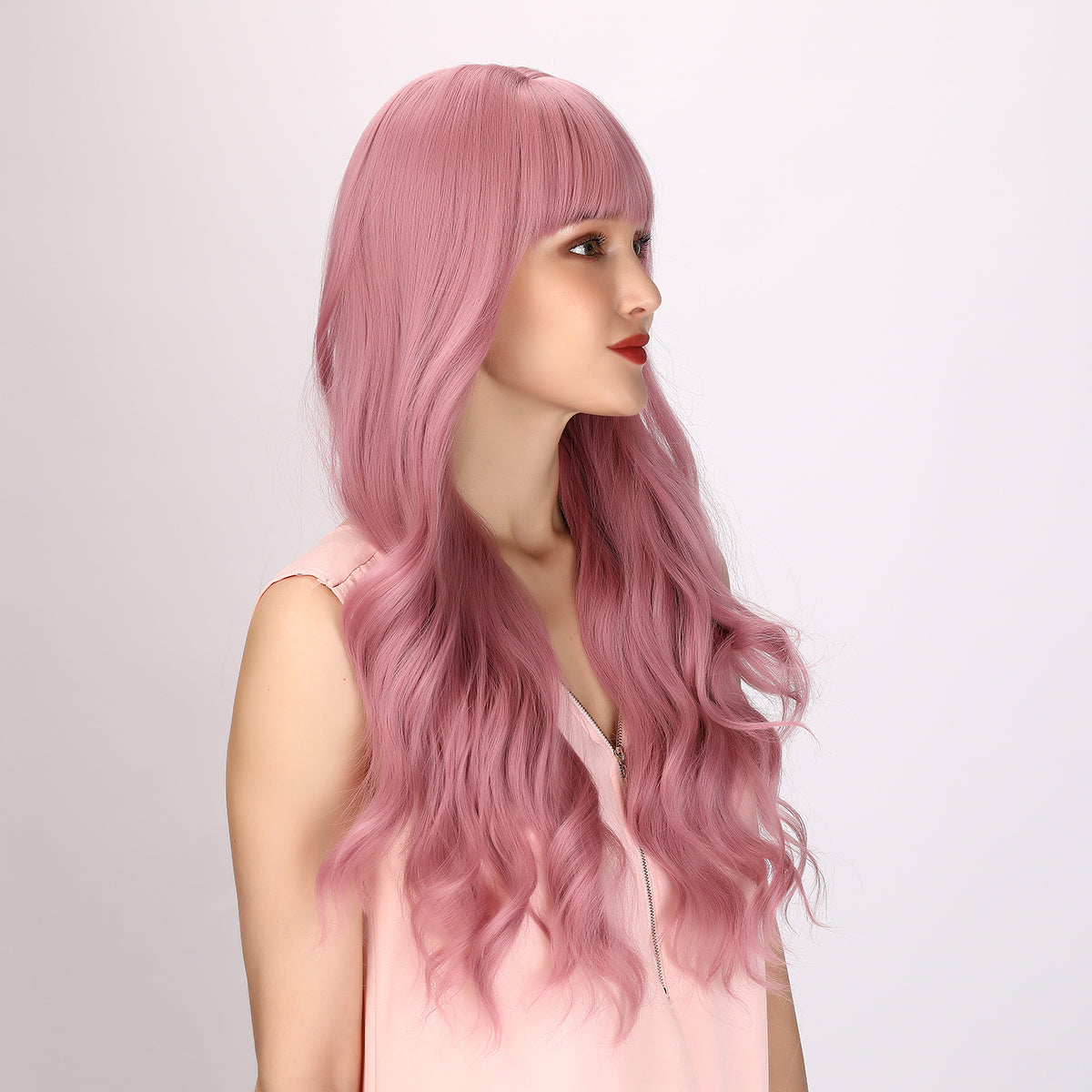 Alexandra | Pink Wig | Body Wave Wig | Curly Wig | 28 inch Wig | SM6124 | Apn Popinrow