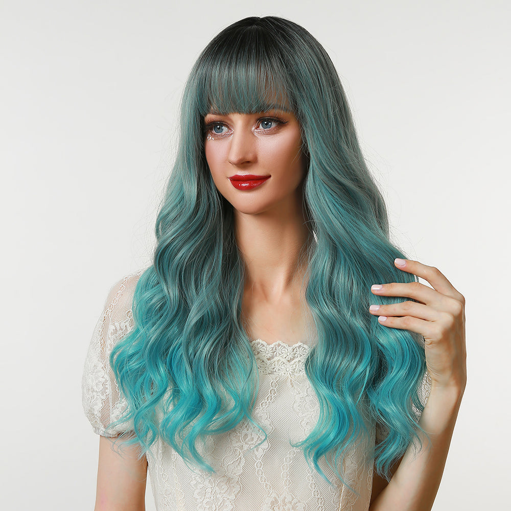 Blue Gradient | Loose Wave | 28inch | Apn Prtheuscn1