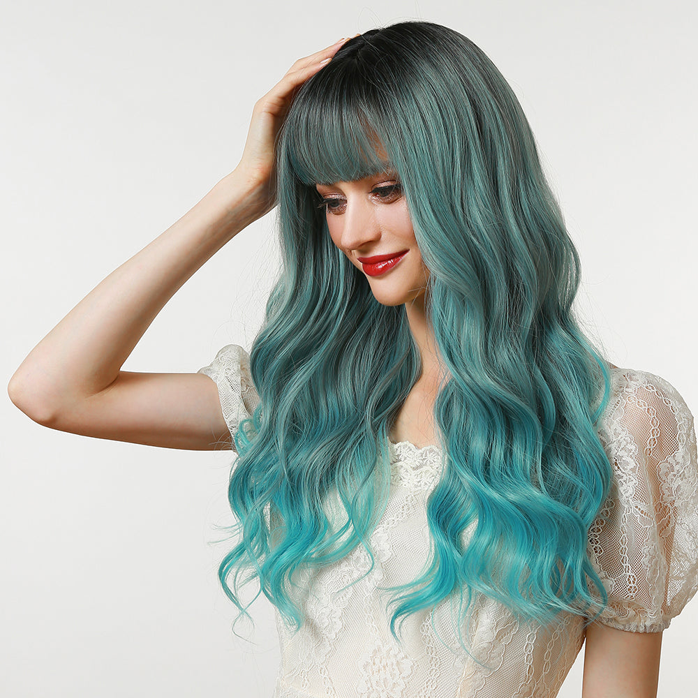 Blue Gradient | Loose Wave | 28inch | Apn VIPS