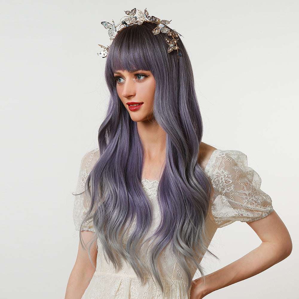 Purple Gradient | Wavy Curly | 28inch | SM6163 | Apn 51talk