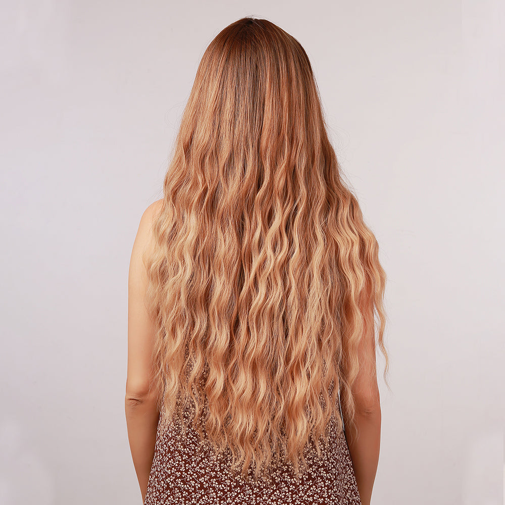 Golden Orange Gradient | Curly Hair | 30inch | SM6040 | Apn Kolifyph2