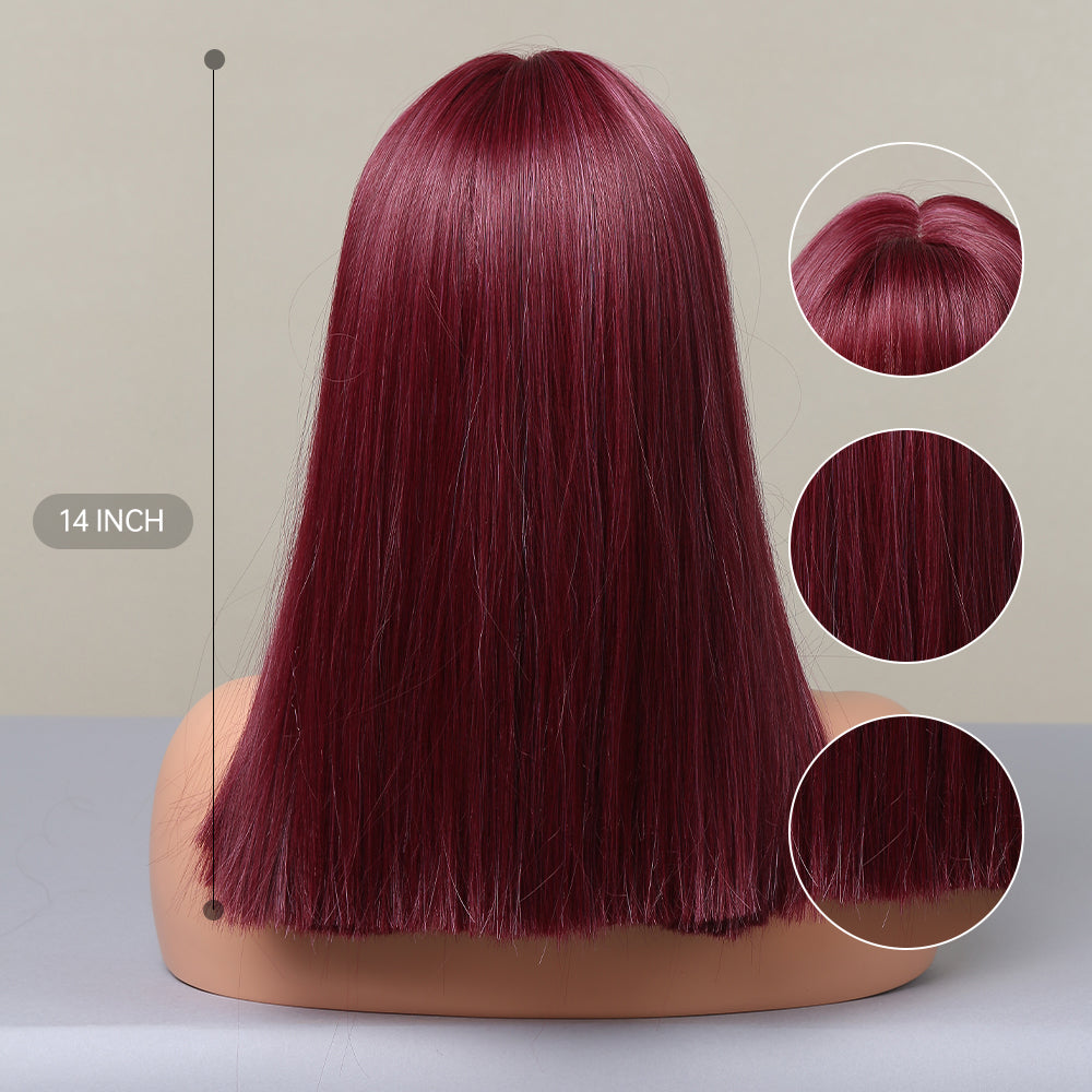 Wine Red | Straight Hair | 18inch | SM477 | Apn ZYJX