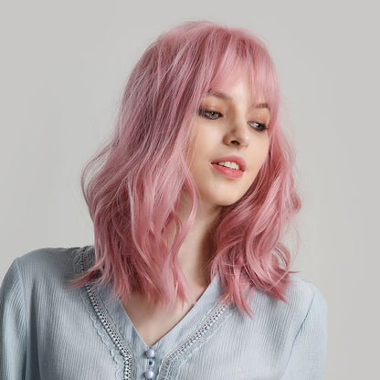 Pink | Curly Bob | 16inch | SM210-1N | Apn KolifyHK