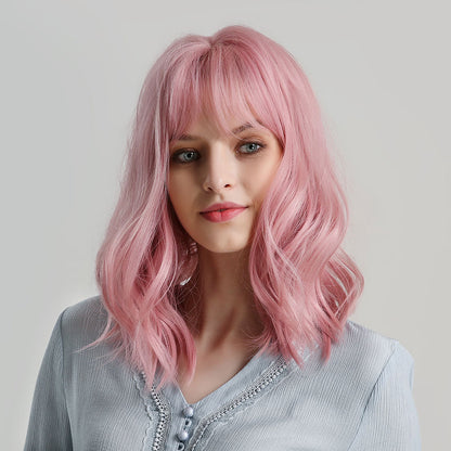 Pink | Curly Bob | 16inch | apn Prtheus