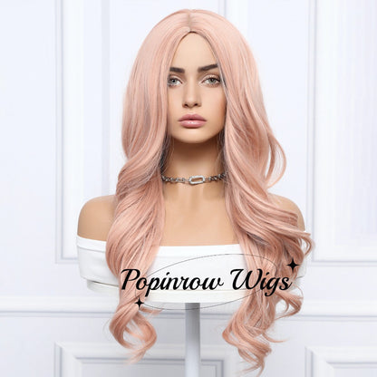 Olive | Pink Wig | Loose Wave Wig | 24 inch Wig | SM003 | Apn Popinrow