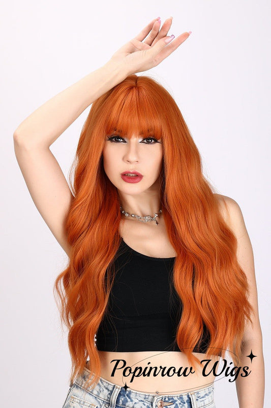 Alani | Orange Wig | Body Wave Wig | Curly Hair | 30 inch Wig | SM021 | Apn Popinrow