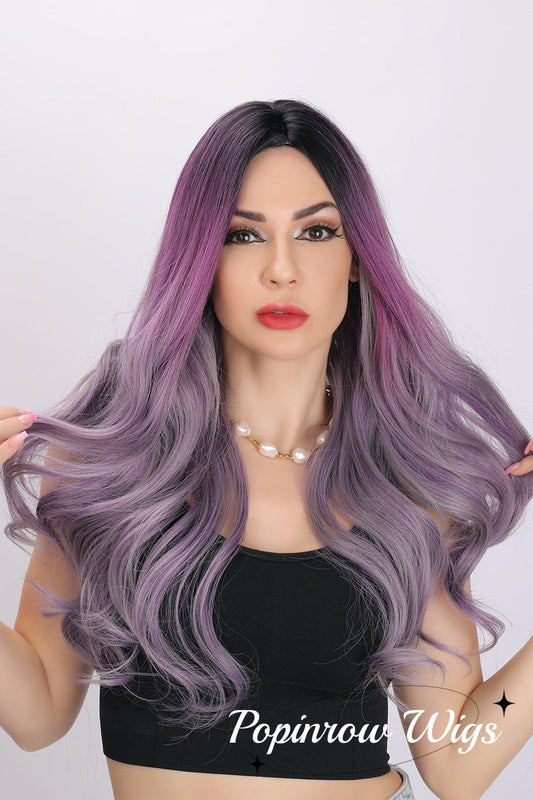 Sutton | Purple and Ombre Gradient Wig | Loose Wave Wig | 28 inch Wig | SM027 | SM027 | Apn Faith