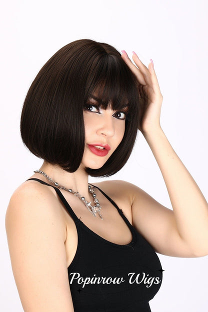 Kylie | Brown Wig | Straight Bob Wig | 12 inch Wig | SM111 | Apn Faith