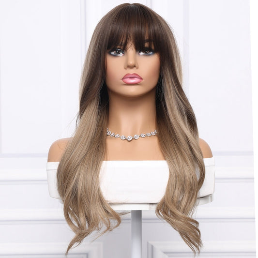 Color: blonde gradient wig  Style: loose wave wig Length: 24 inch wig