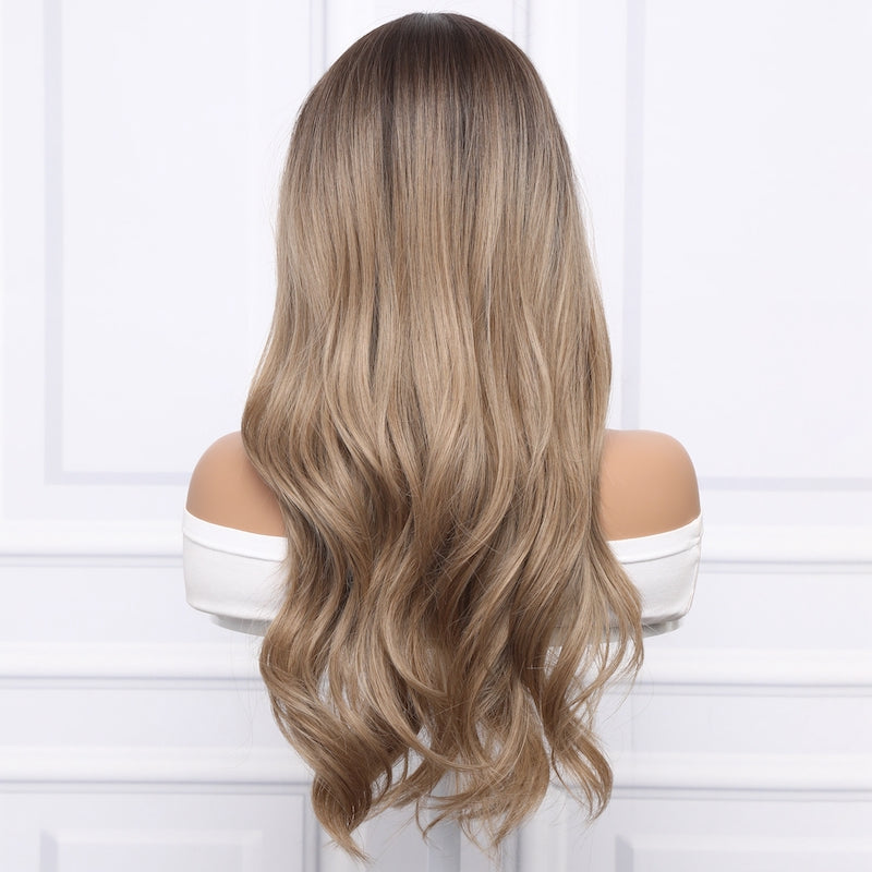 Color: blonde gradient wig  Style: loose wave wig Length: 24 inch wig