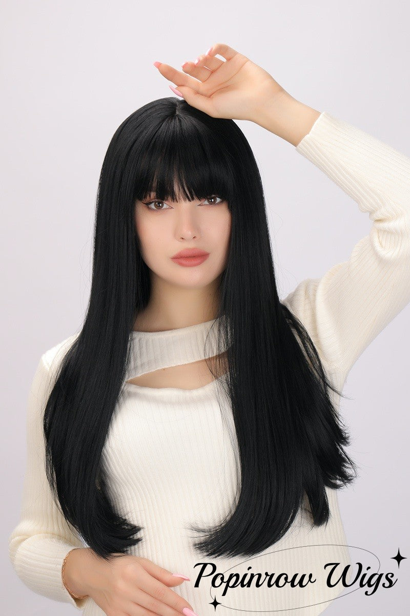 Myla | Black Wig | Straight Hair Wig | 24 inch Wig | SM257 | Apn Faith