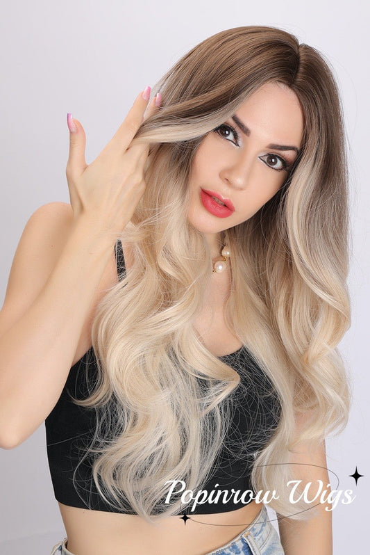 Khloe | Ombre Brown to Blonde Wig | Loose Wave Wig | 26 inch Wig | SM307 | Apn Popinrow