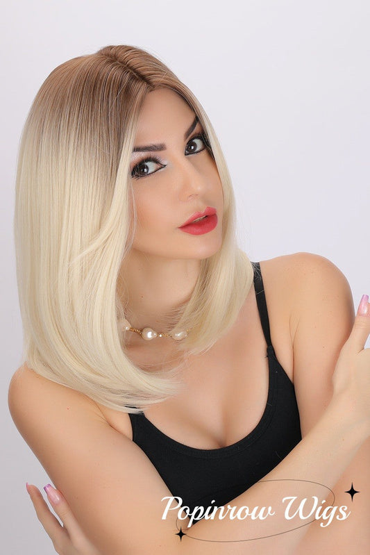 June | Blonde Wig | Straight Bob Wig | 18 inch Wig | SM316 | Apn Popinrow