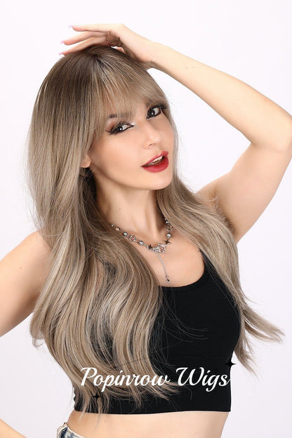 Lila |  Gray and Ombre Gradient Wig | Deep Wave Wig | Curly Wig | 26 inch Wig | SM457 | Apn Faith