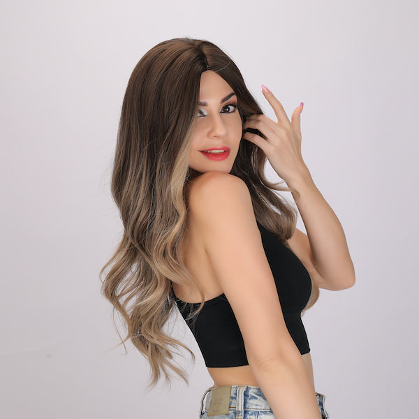 Ariel | Blonde and Ombre Wig | Deep Wave Wig | 26 inch Wig | SM458 | Apn Faith