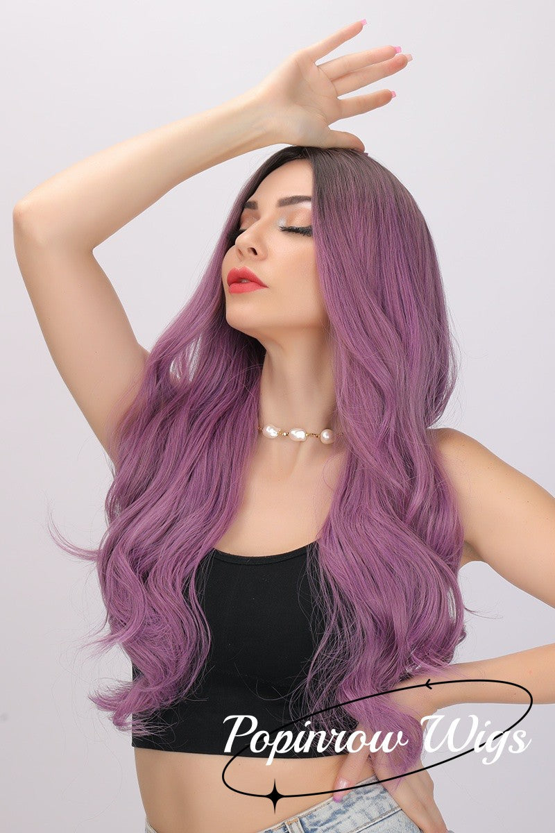 Iris | Purple Wig | Body Wave Wig | 28 inch Wig | SM5120 | Apn Popinrow