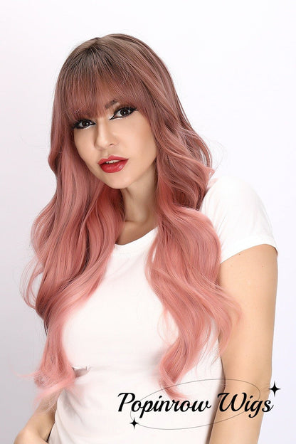 Aliyah | Pink and Ombre Wig | Deep Wave Wig | 26 inch Wig | SM6018 | Apn Faith