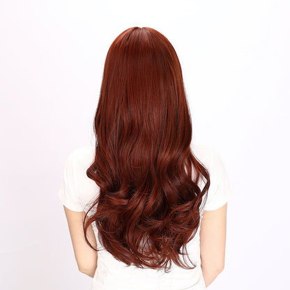 wine red wig,  deep wave wig, 24 inch wig