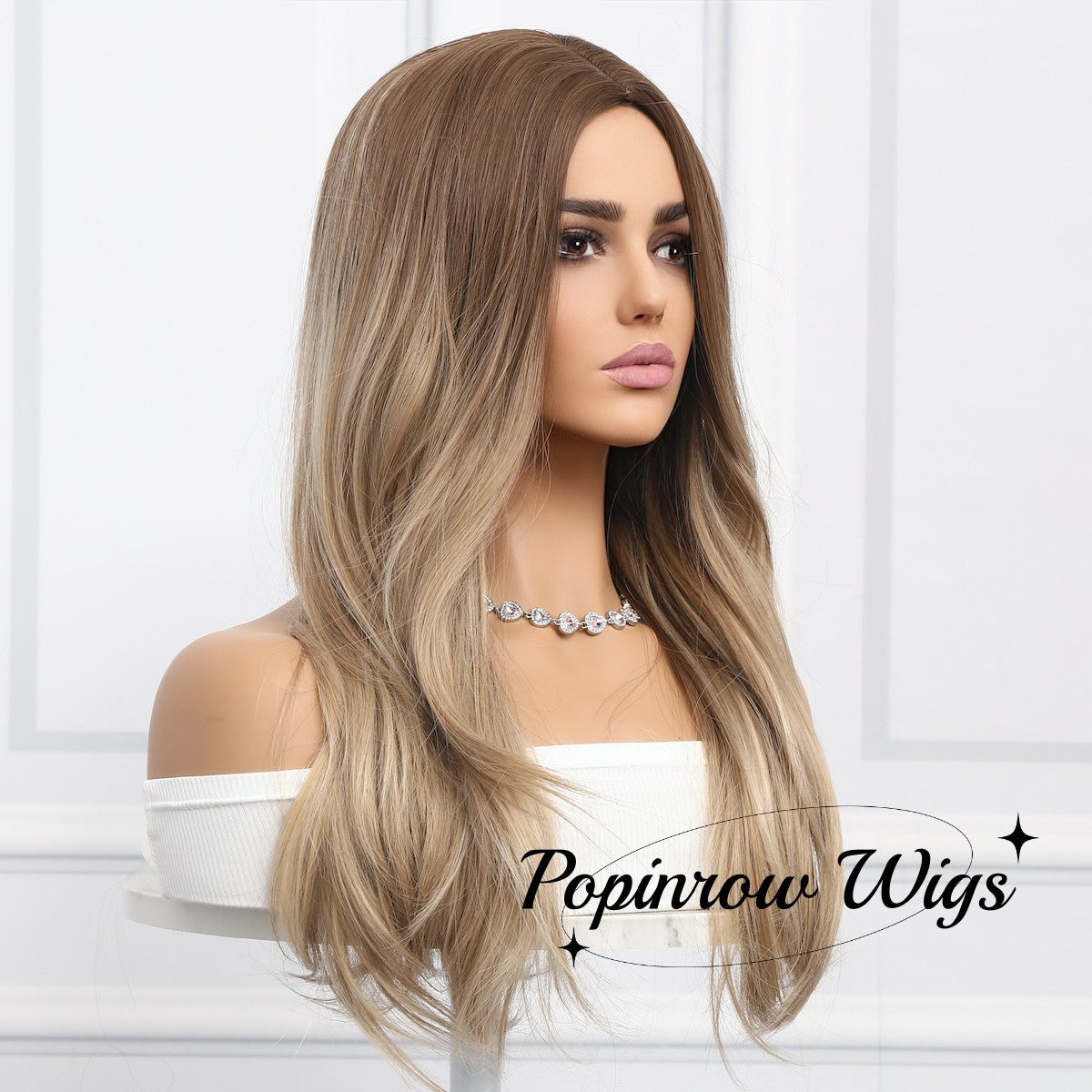 Caroline | Blonde and Ombre Wig | Long Curly Wig | 22 inch Wig | TM Pop
