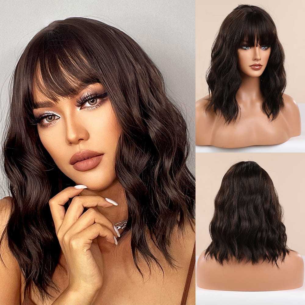 Brown | Curly Bob | 16inch | SM210-4 | Apn 51talk