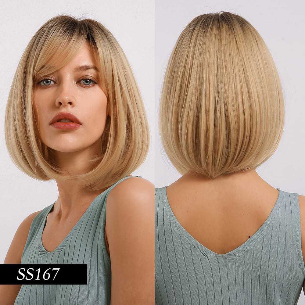 Golden Gradient | Straight Bob | 14inch | Apn VIPS