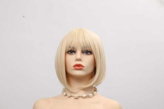 Katherine | Golden Wig | Straight Bob Wig | 12 Inch Wig | TM Pop