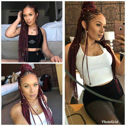 Box Braid | T1B/BURG | 20” | Apn Prtheus（6 pcs）