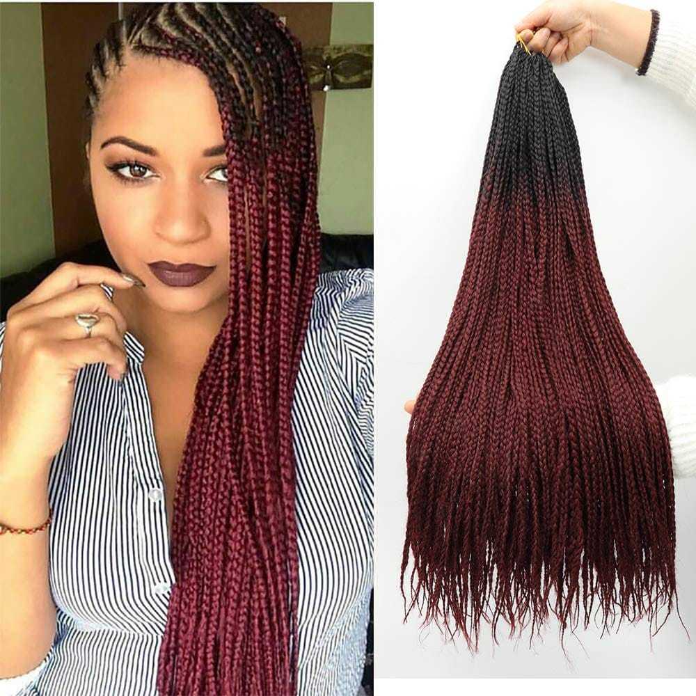 Box Braid | T1B/BURG | 20” | Apn Prtheus（6 pcs）