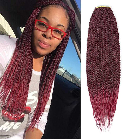 Valentina | Senegal Twist Braid | T1B/BURG | 20” | TM Pop