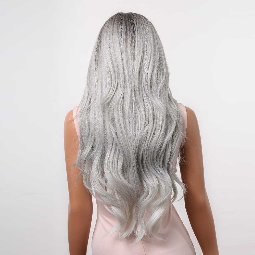 Color: gray gradient wig Style: body wave wig Length: 30 inch wig