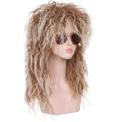 Golden | Mens 80S Rocker Wig| Long Curly | CSAX0730-2 | CSAX0730-2 | Apn Faith