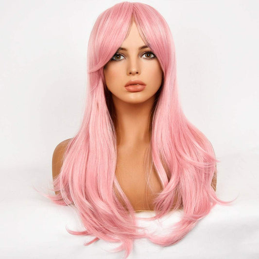 Costume Cosplay | Pink | Long Wavy Curly | 28" | CS736-2 | Apn 51talk