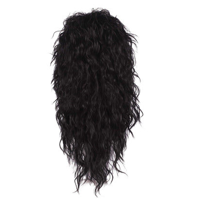 Black | Men's 80'S Rocker Wig| Long Curly | Apn Realway