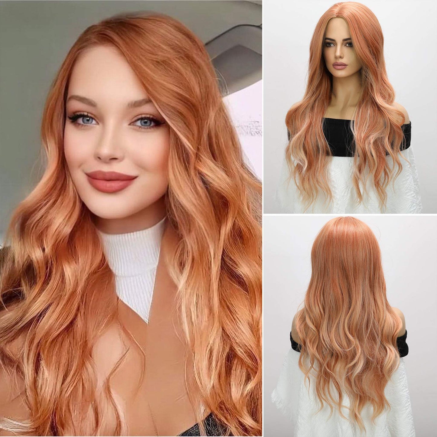 Orange | Highlight  middle Part | body wave | 26inch | SM1642 | Apn kolifyph2