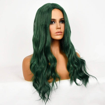 Halloween Cosplay Wigs | Emerald Green| Long Wavy | 28" | Apn Prtheus